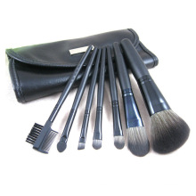 7pcs kit de cosméticos de viagem conjunto de escova de maquiagem com chapa de metal no estojo